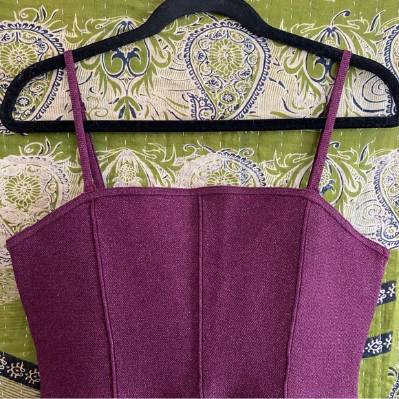 NWOT Anthropologie Purple Hourglass Sparkly Sweater Tank Top Size Medium - Picture 3 of 14